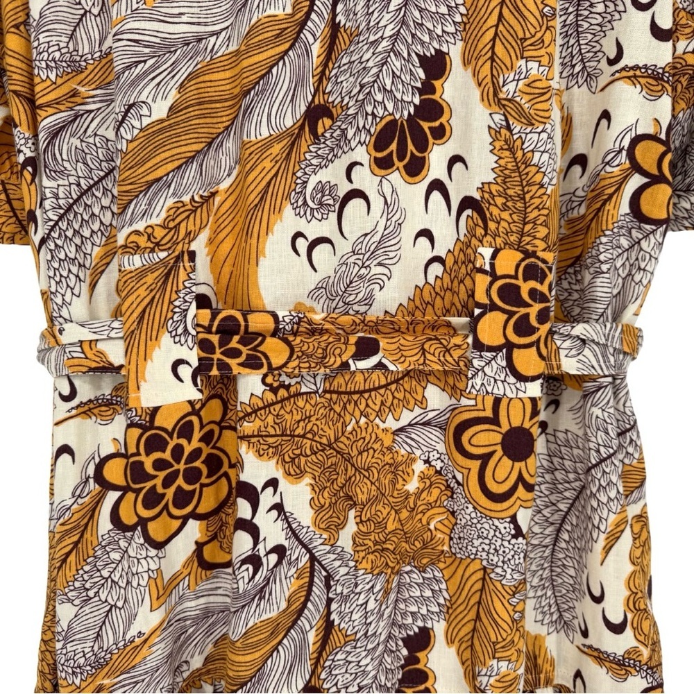 10 Crosby Derek Lam‎ 8 Buffy Utility Dress Multi Midi Length Linen-Blend Pockets - Picture 8 of 15